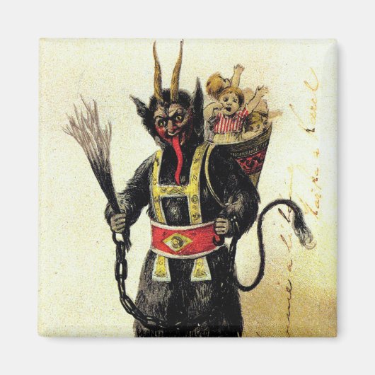 Wied Krampus Scary Demon Holiday Kerstmis Magneet (Voorkant)