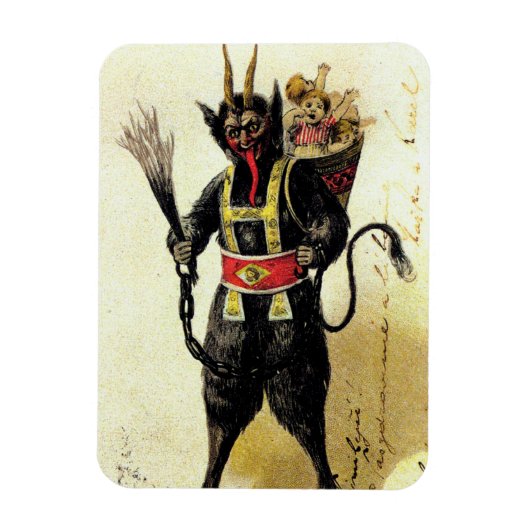 Wied Krampus Scary Demon Holiday Kerstmis Magneet (Verticaal)