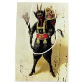 Wied Krampus Scary Demon Holiday Kerstmis Medium Cadeauzakje (Achterkant)