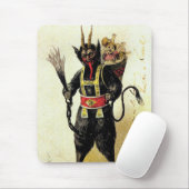 Wied Krampus Scary Demon Holiday Kerstmis Muismat (Met muis)
