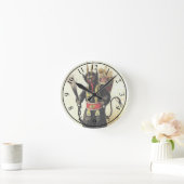 Wied Krampus Scary Demon Holiday Kerstmis Ronde Klok (Huis)