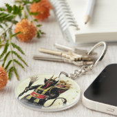 Wied Krampus Scary Demon Holiday Kerstmis Sleutelhanger (Voorkant Rechts)