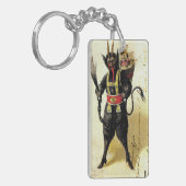 Wied Krampus Scary Demon Holiday Kerstmis Sleutelhanger (Voorkant Links)