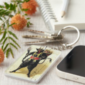 Wied Krampus Scary Demon Holiday Kerstmis Sleutelhanger (Voorkant Rechts)