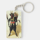 Wied Krampus Scary Demon Holiday Kerstmis Sleutelhanger (achterkant)