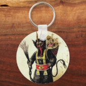 Wied Krampus Scary Demon Holiday Kerstmis Sleutelhanger (Voorkant)