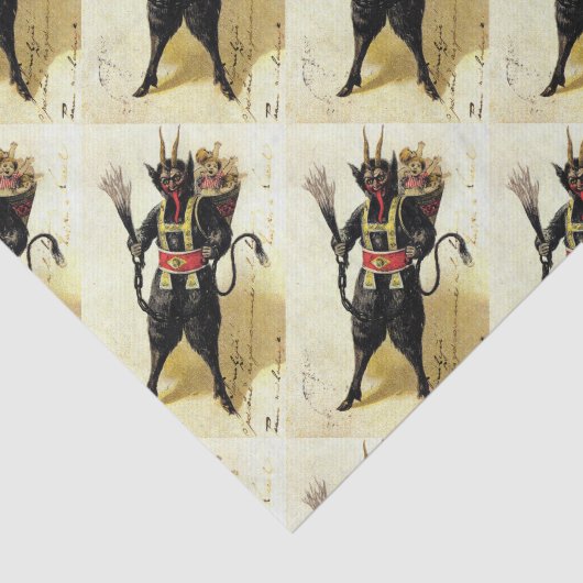 Wied Krampus Scary Demon Holiday Kerstmis Tissuepapier (Detail)