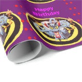 Wied Mad Devil Sound System, Happy Birthday Cadeaupapier (Rol Hoek)