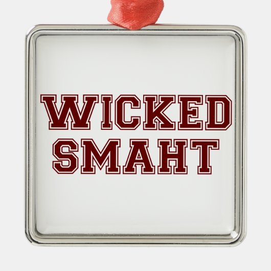 Wied Smart (Smaht) College Boston Metalen Ornament (Voorkant)