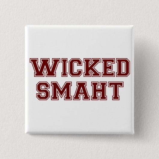 Wied Smart (Smaht) College Boston Vierkante Button 5,1 Cm (Voorkant)