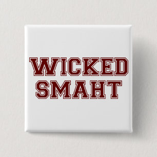 Wied Smart (Smaht) College Boston Vierkante Button 5,1 Cm