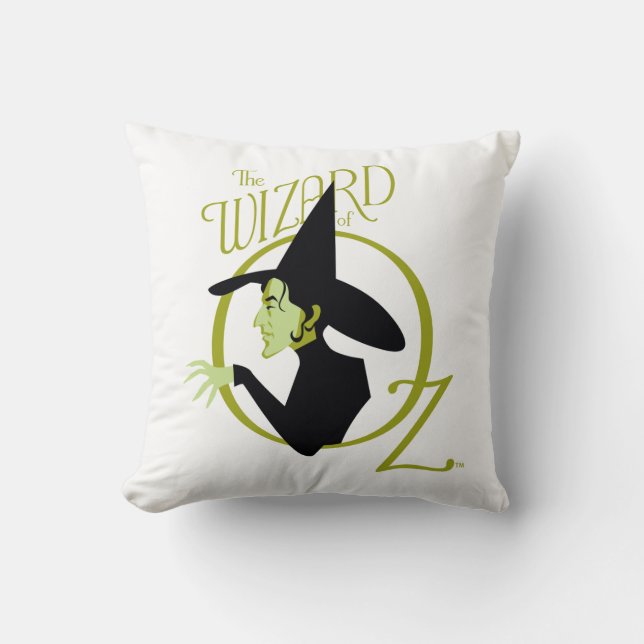 Wied Witch™ The Wizard of Oz™ Logo Kussen (Voorkant)