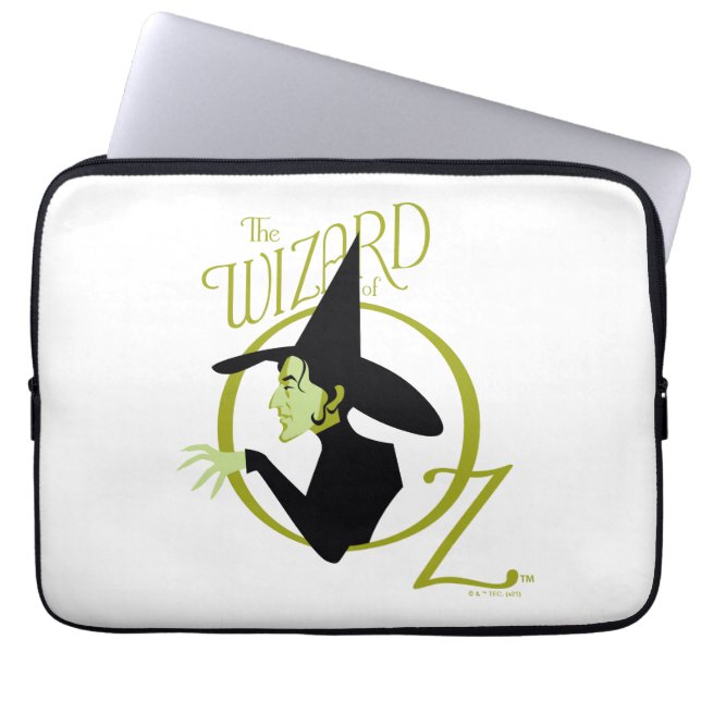 Wied Witch™ The Wizard of Oz™ Logo Laptop Sleeve (Voorkant)