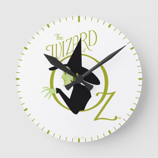 Wied Witch™ The Wizard of Oz™ Logo Ronde Klok (Voorkant)