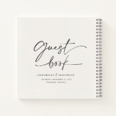 Wieden gastenboek natuurlijke crème minimaal moder notitieboek (Achterkant)