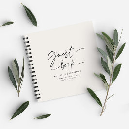 Wieden gastenboek natuurlijke crème minimaal moder notitieboek