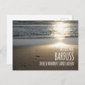 Wieder mal barfuß durch warmen Sand laufen Briefkaart (Voorkant / Achterkant)