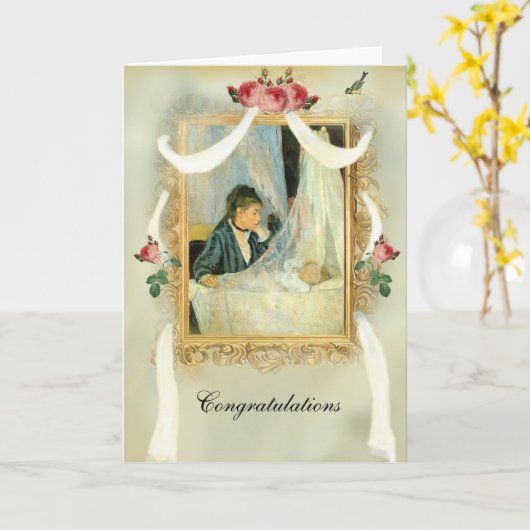 Wieg 2 de Kaart van Gelukwensen (Gele Bloem)