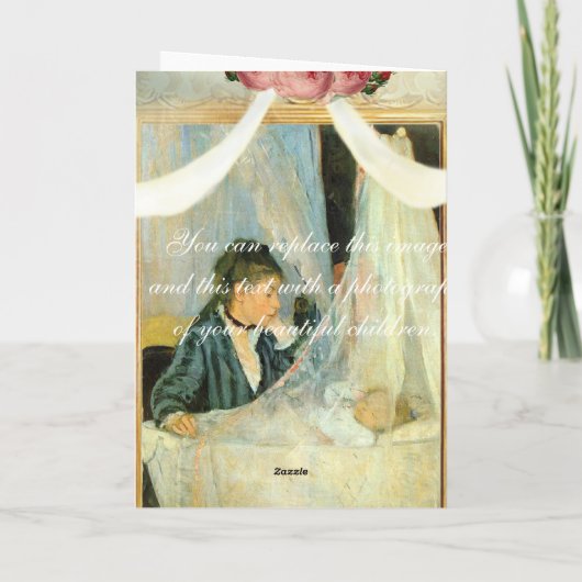 Wieg 2 Eerste Moederdag Kaart (Achterkant)