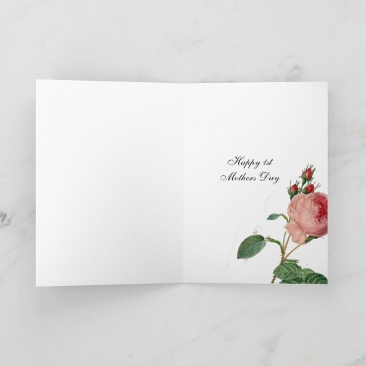 Wieg 2 Eerste Moederdag Kaart (Binnen)