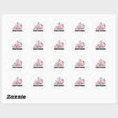 Wieg Aardappel - Klein slapend Baby Ronde Sticker (Vel)