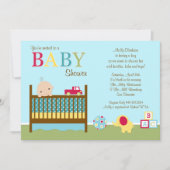 Wieg Baby shower Uitnodiging (Voorkant)
