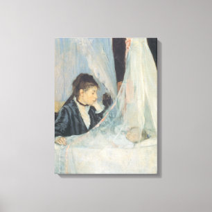 Wieg door Berthe Morisot, Vintage Impressionisme Canvas Afdruk