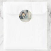 Wieg door Berthe Morisot, Vintage Impressionisme Ronde Sticker (Tas)