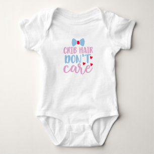 "Wieg Hair Don't Care" Baby citeert Romper