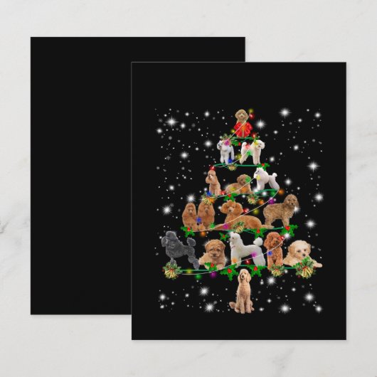 Wieg kerstboom met vlieglicht bedankkaart (Voorkant / Achterkant)