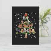 Wieg kerstboom met vlieglicht bedankkaart (Staand voorkant)