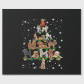 Wieg kerstboom met vlieglicht cadeaupapier (Vlak)