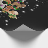 Wieg kerstboom met vlieglicht cadeaupapier (Hoek)