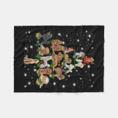 Wieg kerstboom met vlieglicht fleece deken (Voorkant (Horizontaal))