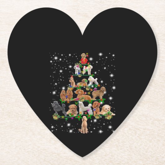 Wieg kerstboom met vlieglicht kartonnen onderzetters (Voorkant)