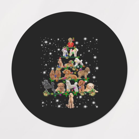 Wieg kerstboom met vlieglicht labels (Design 1)