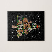 Wieg kerstboom met vlieglicht legpuzzel (Horizontaal)