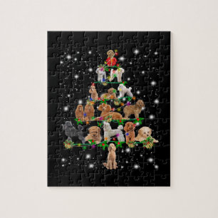 Wieg kerstboom met vlieglicht legpuzzel