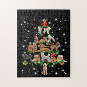Wieg kerstboom met vlieglicht legpuzzel