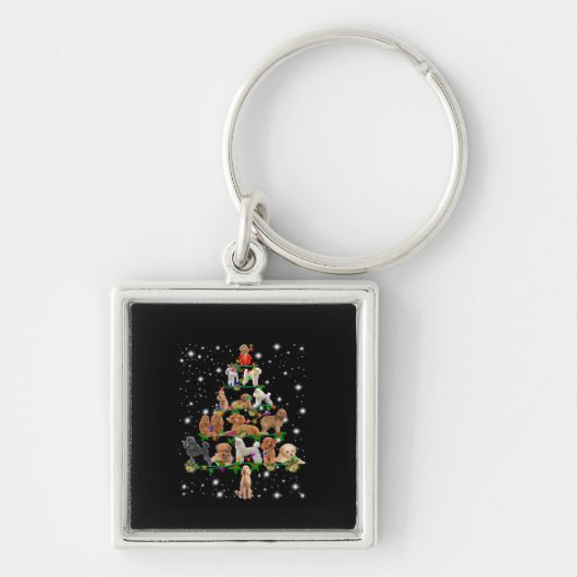 Wieg kerstboom met vlieglicht sleutelhanger (Voorkant)