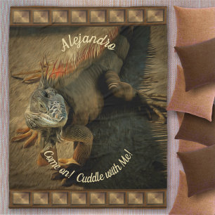 Wieg met Pedro Iguana 0768 Fleece Deken