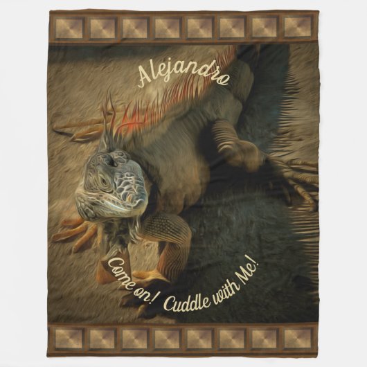 Wieg met Pedro Iguana 0768 Fleece Deken (Voorkant)