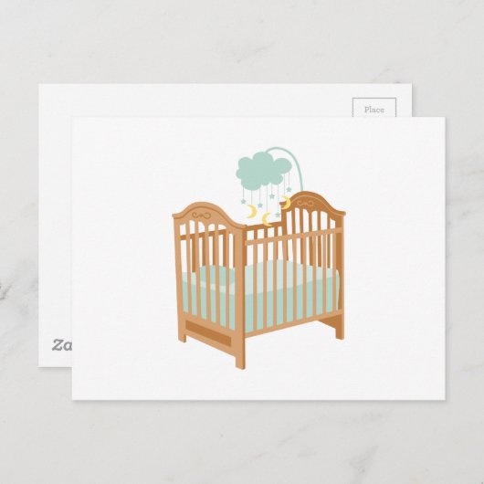 Wieg met Sky Mobile Briefkaart (Voorkant / Achterkant)