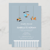 Wieg mobiele Baby shower Kaart (Voorkant / Achterkant)