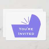 Wieg Pictogram Baby shower Kaart (Voorkant / Achterkant)