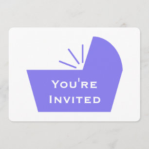 Wieg Pictogram Baby shower Kaart