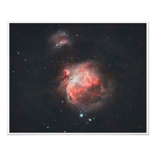 Wieg van sterren: Stralend hart van de Orionnevel Foto Afdruk (Voorkant)