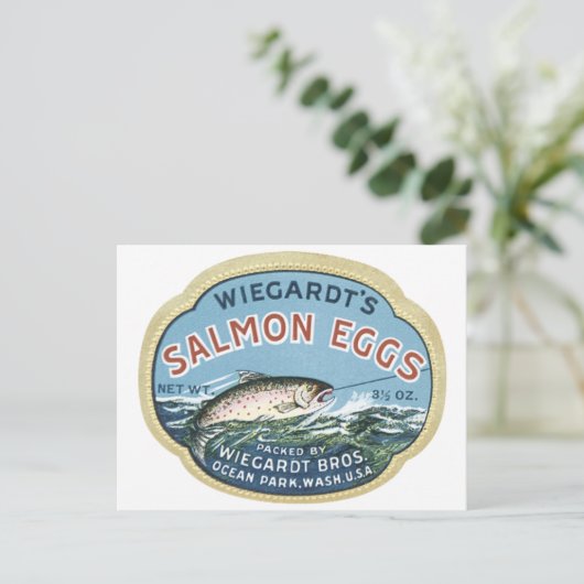 Wiegardt's zalmeieren Vintage Ad Briefkaart (Staand voorkant)