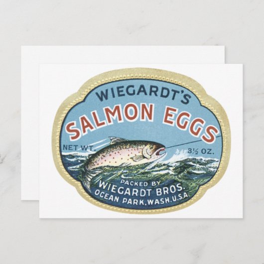 Wiegardt's zalmeieren Vintage Ad Briefkaart (Voorkant / Achterkant)