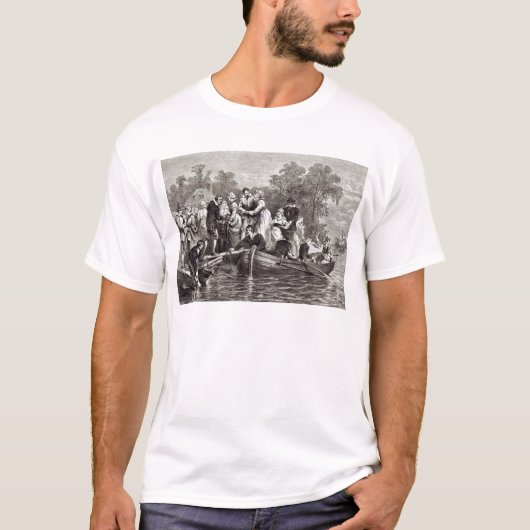 Wiegen voor de kolonisten in Jamestown T-shirt (Voorkant)